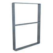 Leaning bracket made of flat steel | 70 x 70 mm | with chamfer to the inside | with cross bar | width: 600mm | hot-dip galvanized